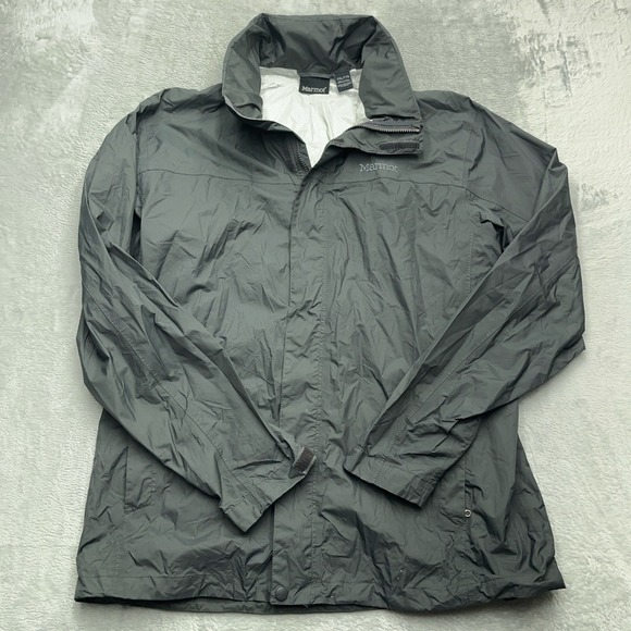 Marmot Other - Marmot Packable Rain Jacket Men 2XL Gray Lined Mock Neck Zip Up Tactical Outdoor